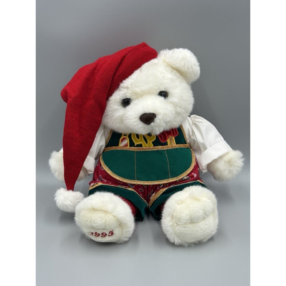 Vintage 1995 Kmart Christmas Teddy Bear Santas Magical Toyshop 12”